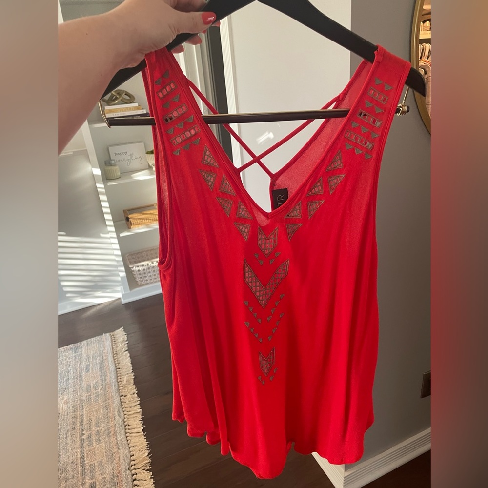 ASTR bright red tank top